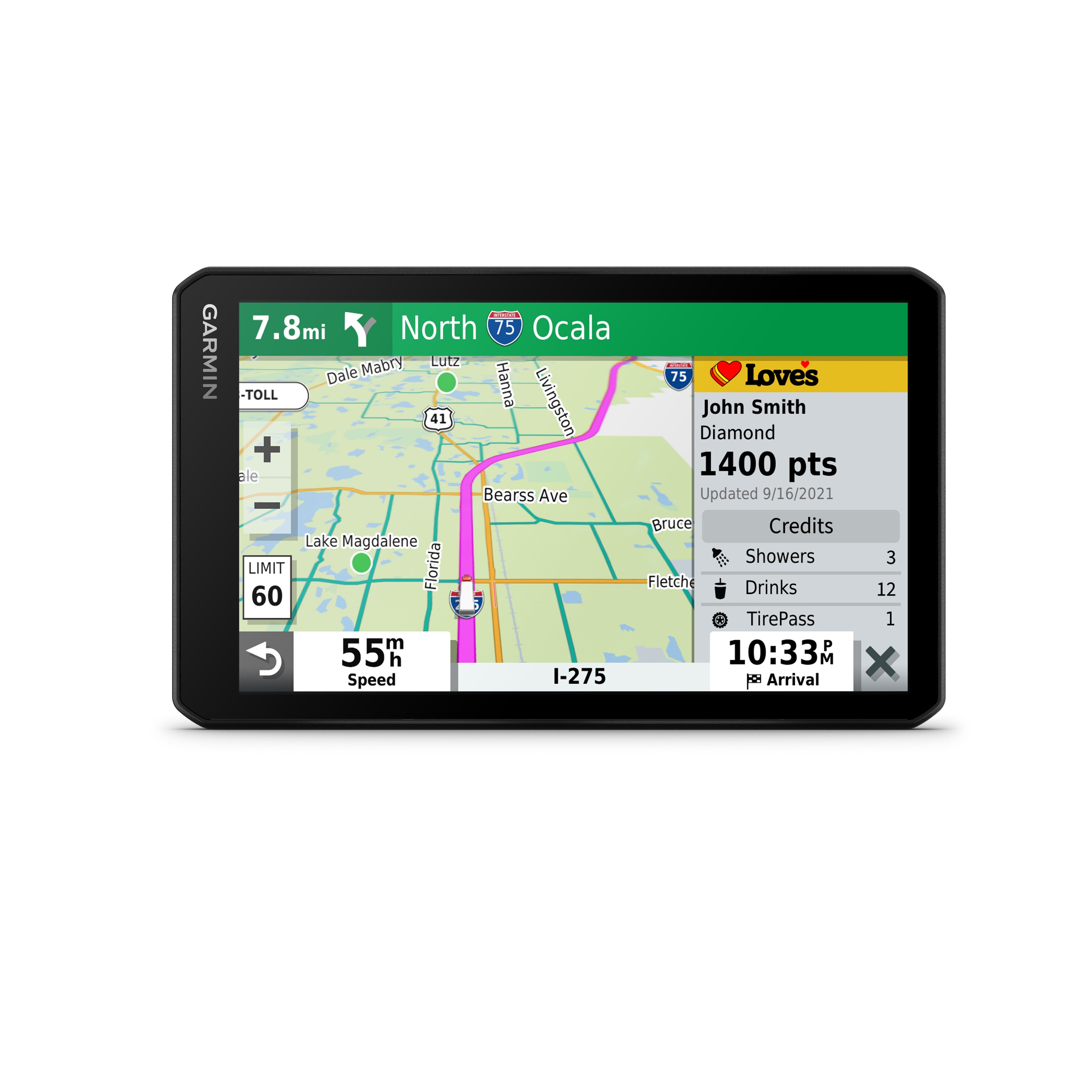 Garmin dēzlCam™ OTR710 7-in Display GPS Truck Navigator with Built-In Dash Cam - Black