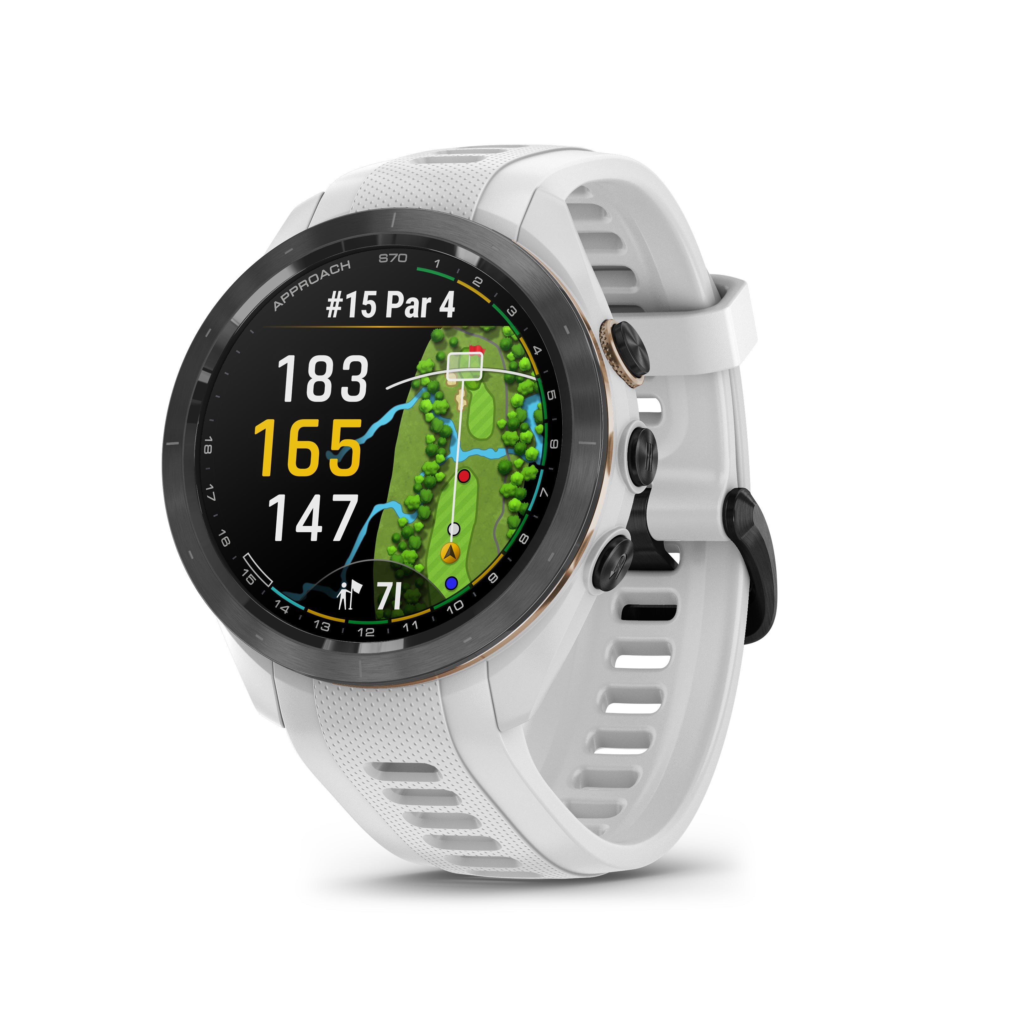 Garmin Approach® S70 1.2-in AMOLED Display Premium GPS Golfing Smartwatch - 42-mm