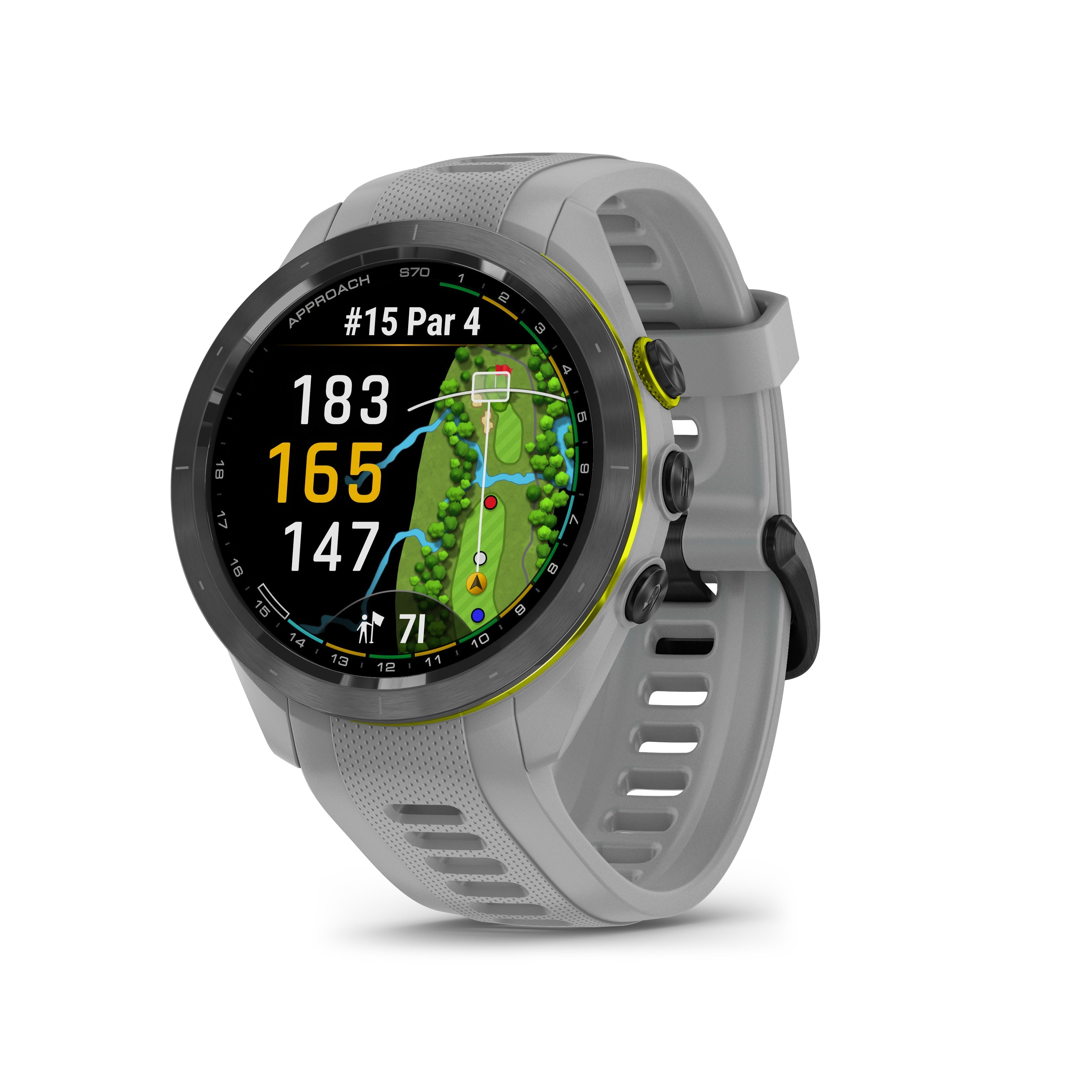 Garmin Approach® S70 1.2-in AMOLED Display Premium GPS Golfing Smartwatch - 42-mm - Grey