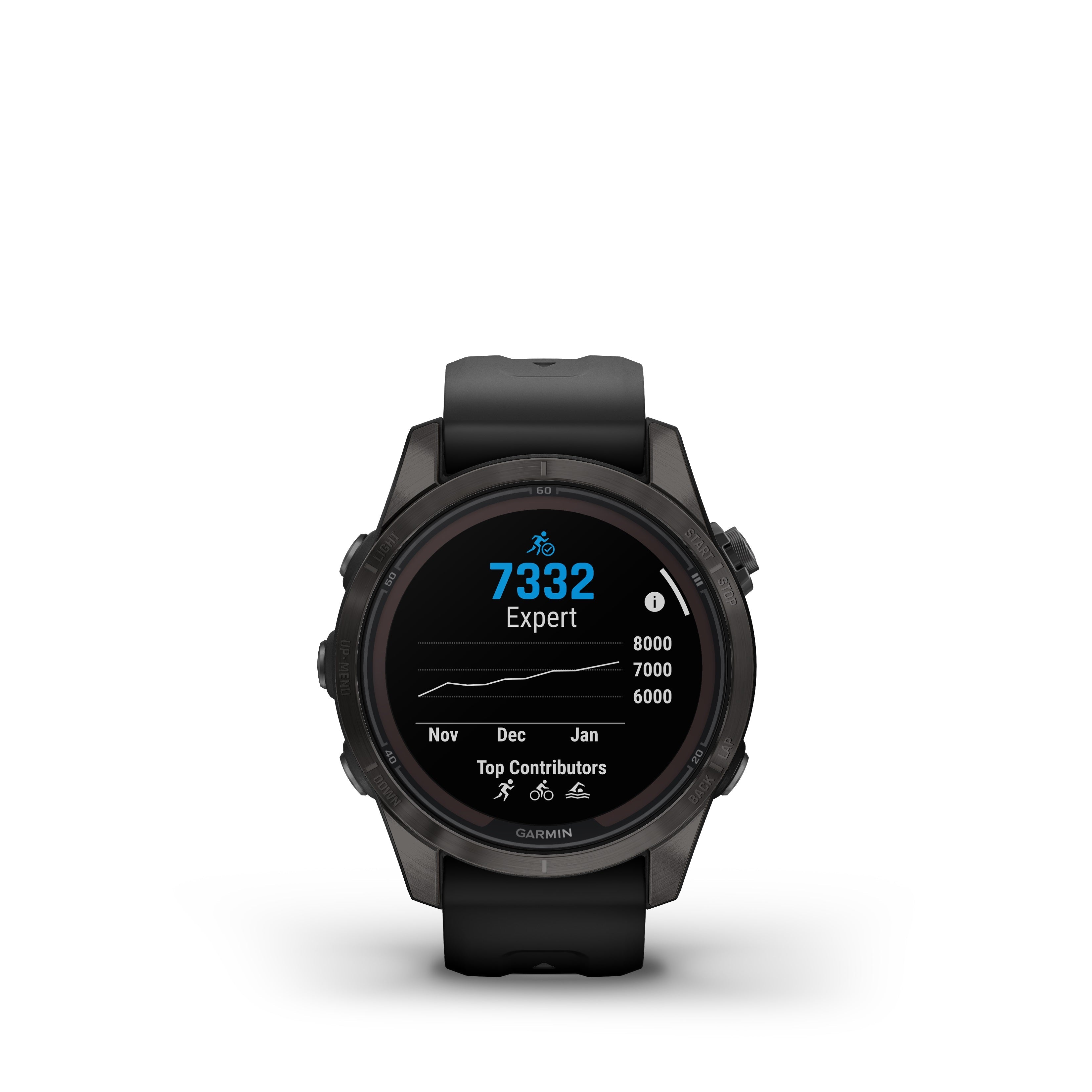 Garmin fēnix® 7S Pro Sapphire Solar Charging DLC Titanium GPS Smartwatch and Fitness Tracker - Black