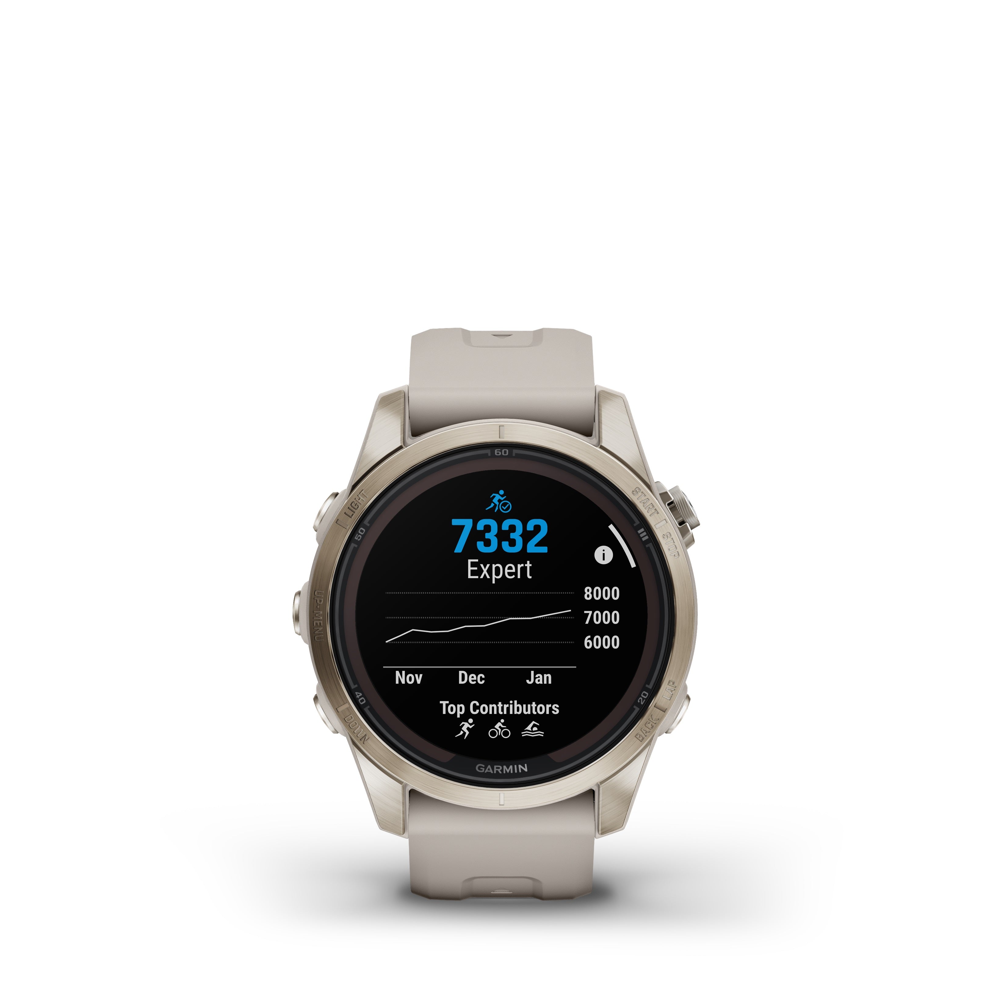 Garmin fēnix® 7S Pro Sapphire Solar Charging GPS Smartwatch and Fitness Tracker - Light Sand