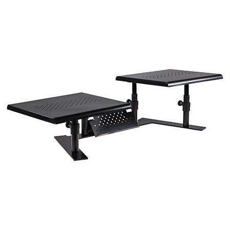 Allsop Metal Art ErgoTwin Adjustable Monitor Stand - Black