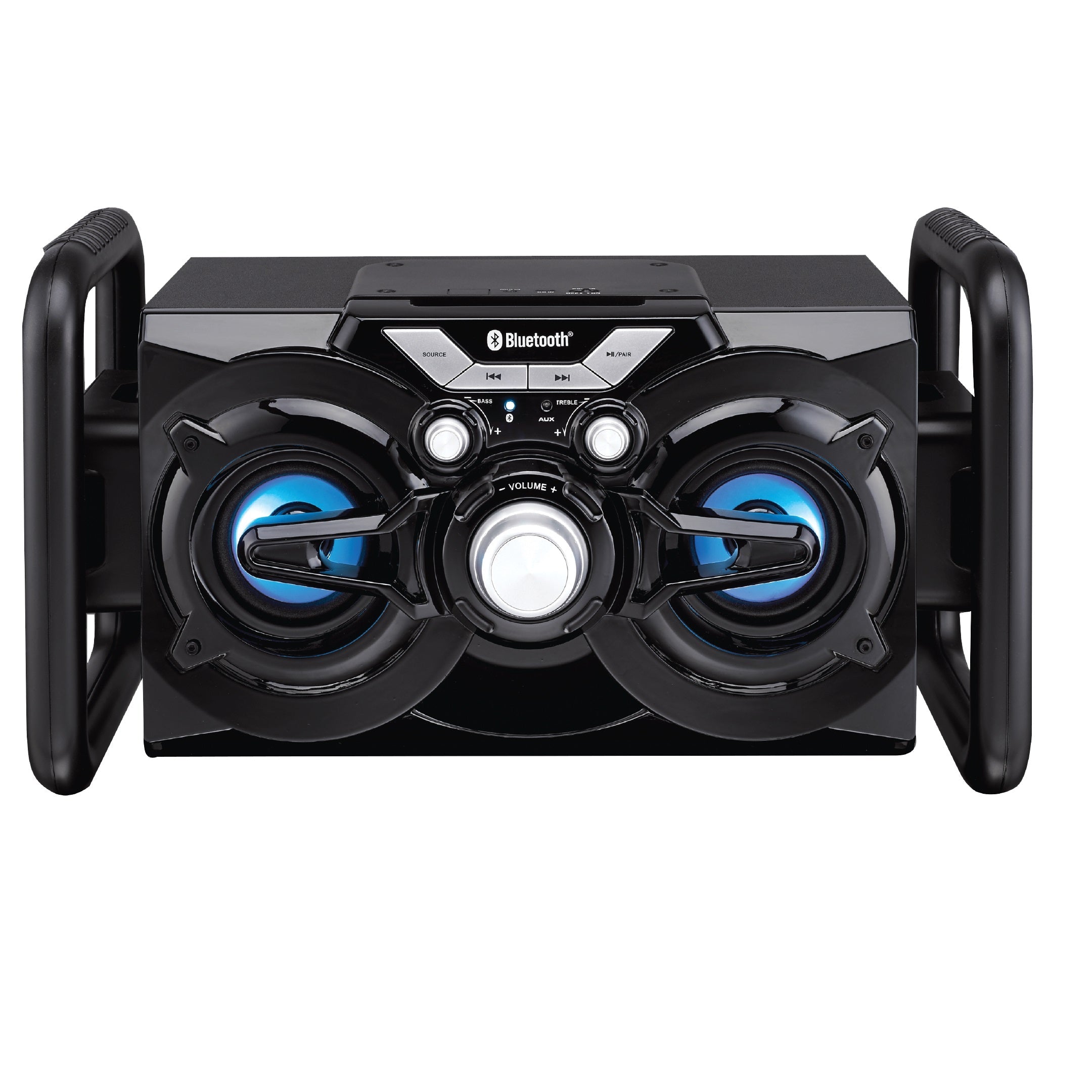 Proscan Portable Bluetooth Speaker with LED Lights and FM Radio - Black