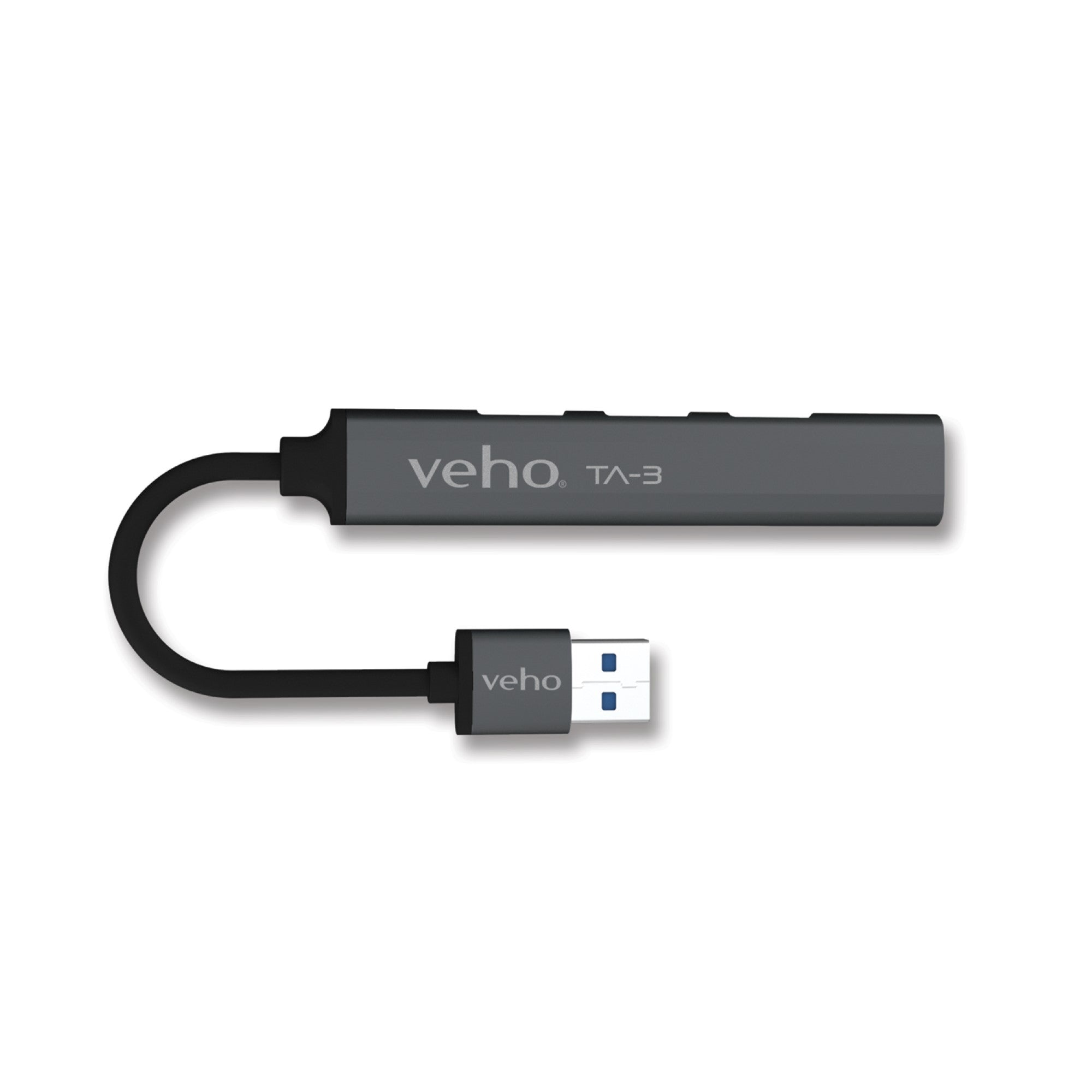 Veho TA-3 USB-A to 4-port USB-A Mini Hub - Black