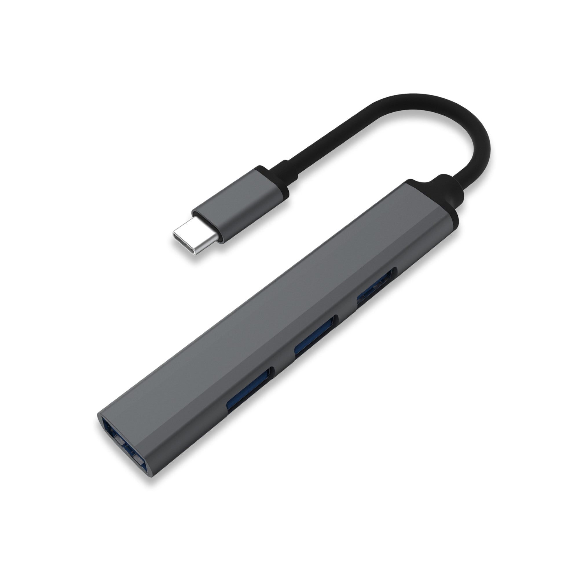 Veho TA-4 USB-C to 4-port USB-A Mini Hub - Black