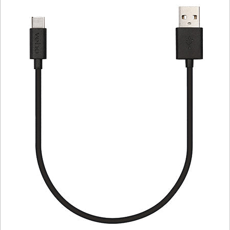 Veho Pebble USB C Universal Charge and Sync Cable, 0.2-meter (0.7-ft) - Black