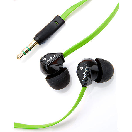 Veho Z-1 Stereo Noise Isolating Earbuds - Green